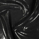 Czarna lycra Amazon Black Metalic Shiny z metalicznym foliowym wykończeniem do szycia strojów tanecznych, akrobatycznych i scenicznych.