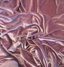 Welur DUSTY PINK w kolorze brudnego różu do szycia strojów tanecznych, odzieży fitness i kostiumów scenicznych.