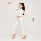 Spodnie z kantem do Jazz Dance White