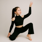 Spodnie z kantem do Jazz Dance Black