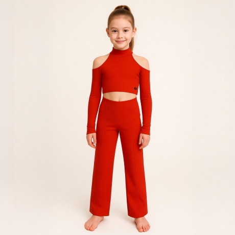 Spodnie z kantem do Jazz Dance Red