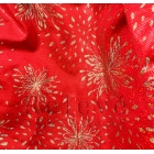 Lycra RED FLOWER (shine)