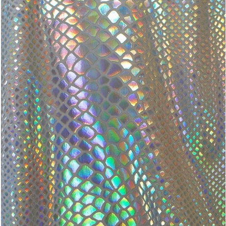 Lycra SILVER SNAKE HOLOGRAM